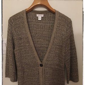 Christopher & Banks 3/4 Sleeve Cardigan M